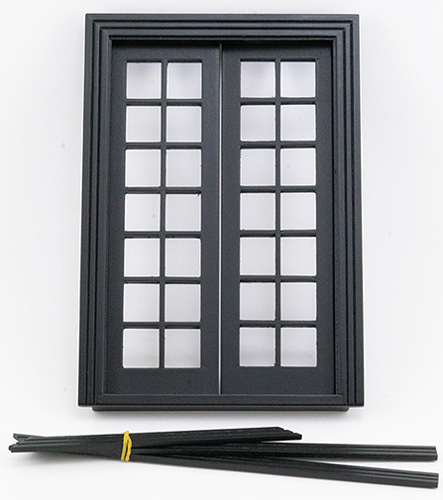 Double French Door, Black  